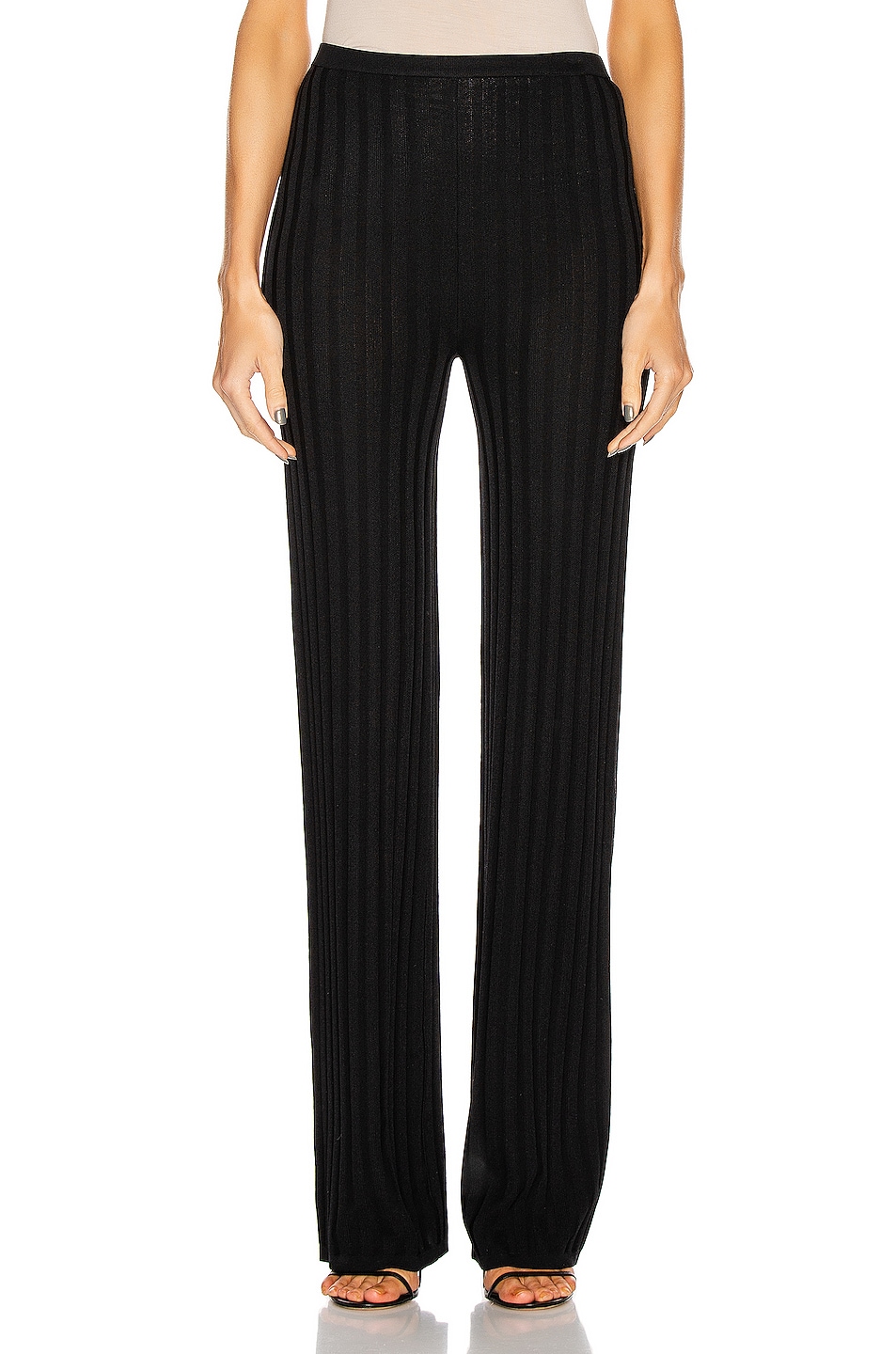 Image 1 of Toteme Cour Long Trouser in Black