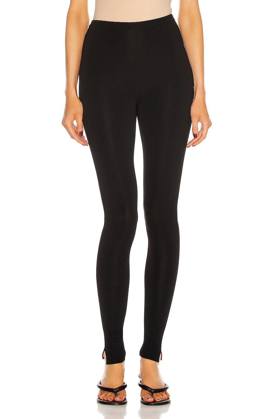 Image 1 of Toteme Compact Knit Leggings in Black