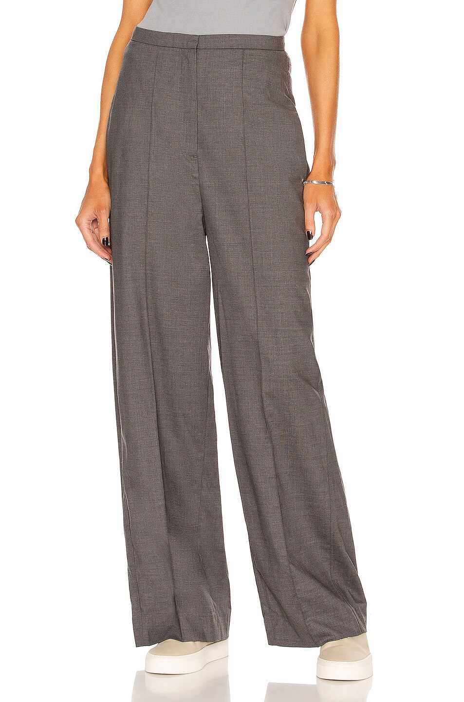Image 1 of Toteme Wide Business Trouser in Grey Melange
