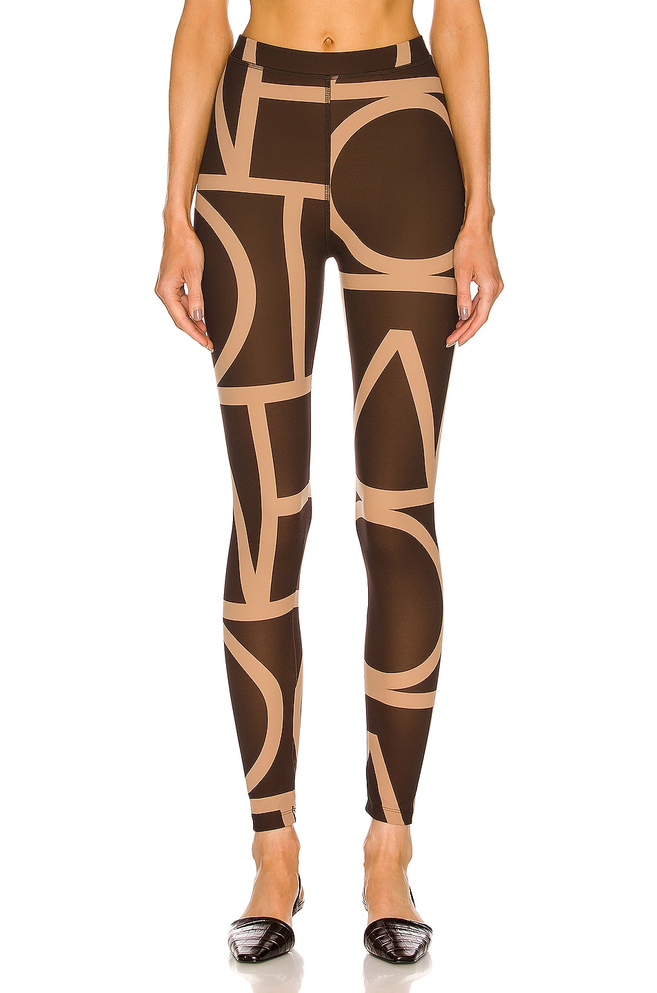Toteme Monogram Legging in Brown Monogram FWRD