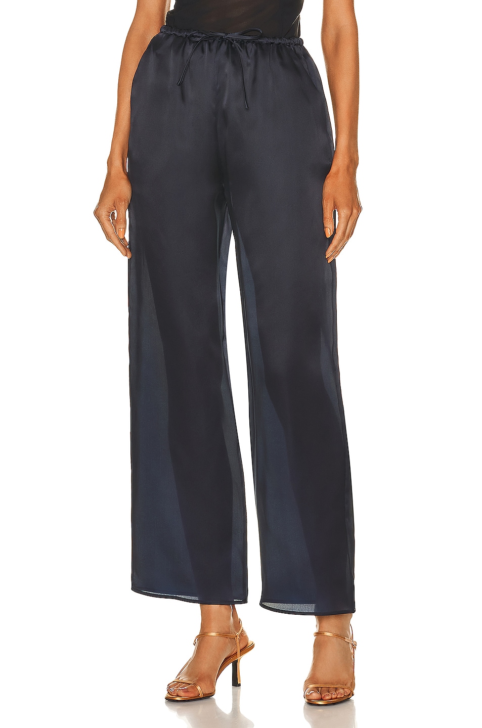 Image 1 of Toteme Silk Organza Slacks in Night Out
