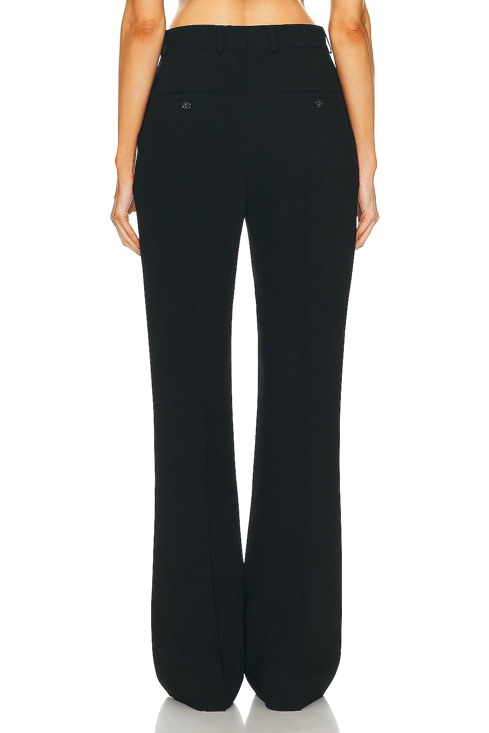 Toteme Flared Evening Trouser in Black | FWRD