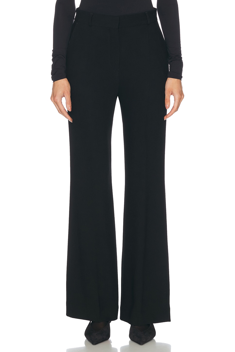 Flared Evening Trouser in Black