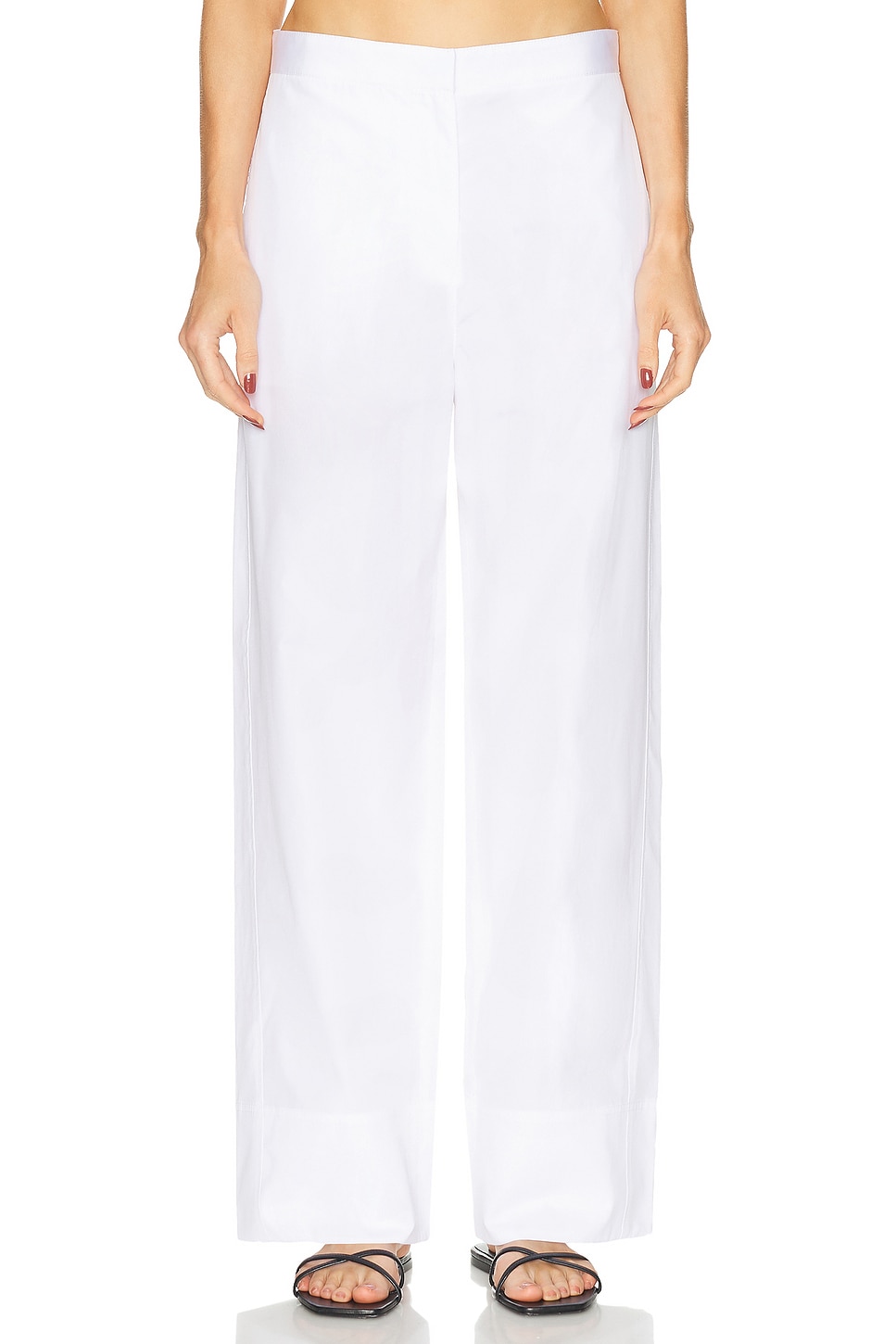 Image 1 of Toteme Twisted Seam Trouser in White