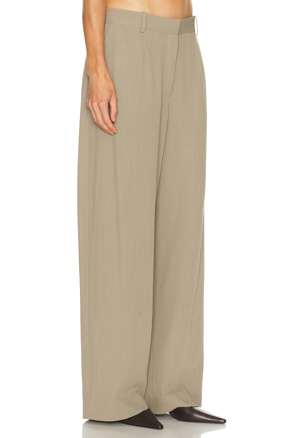 Totême Wide Fluid Trouser In Gold