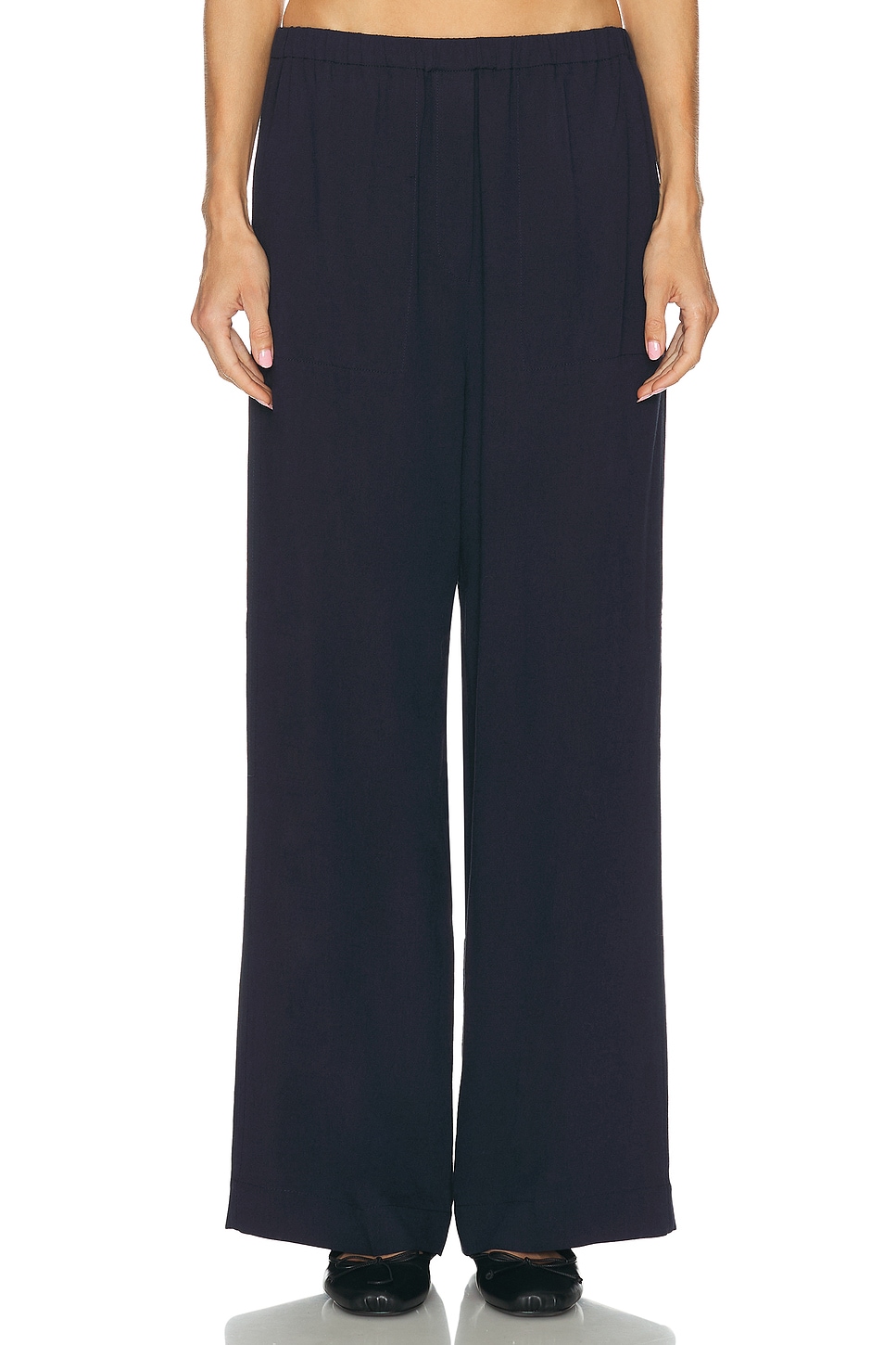 Image 1 of Toteme Fluid Winter Trouser in Navy