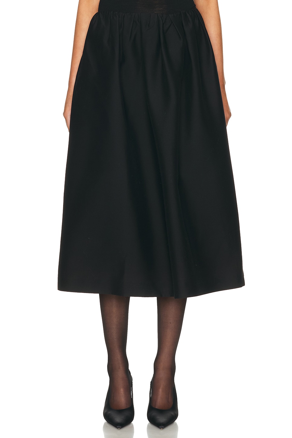 Image 1 of Toteme Gathered Evening Skirt in Black
