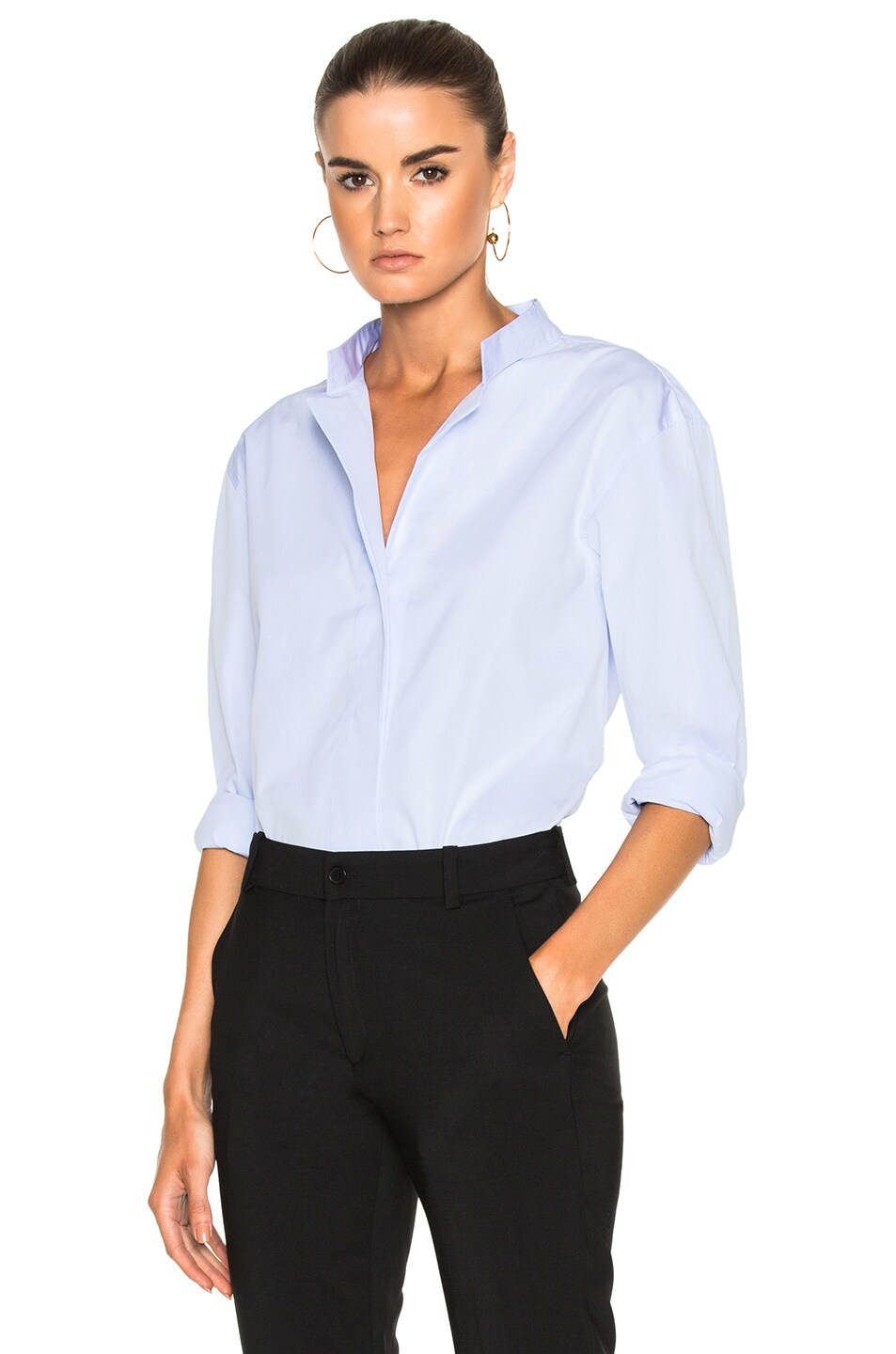 Image 1 of Toteme Kenya Button Down Top in Light Blue