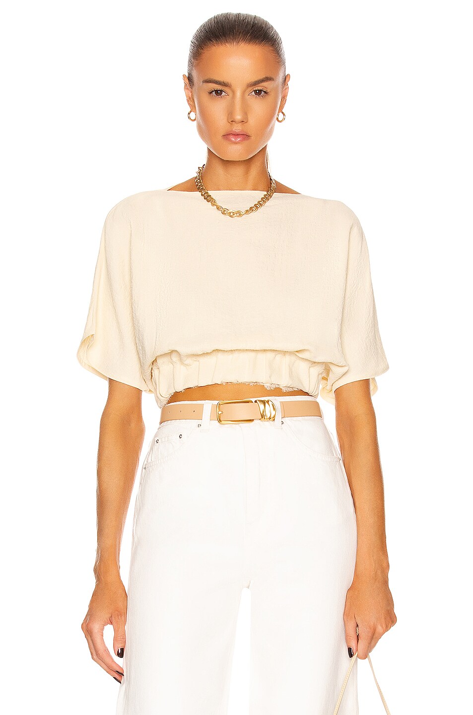 Image 1 of Toteme Trim Top in Champagne