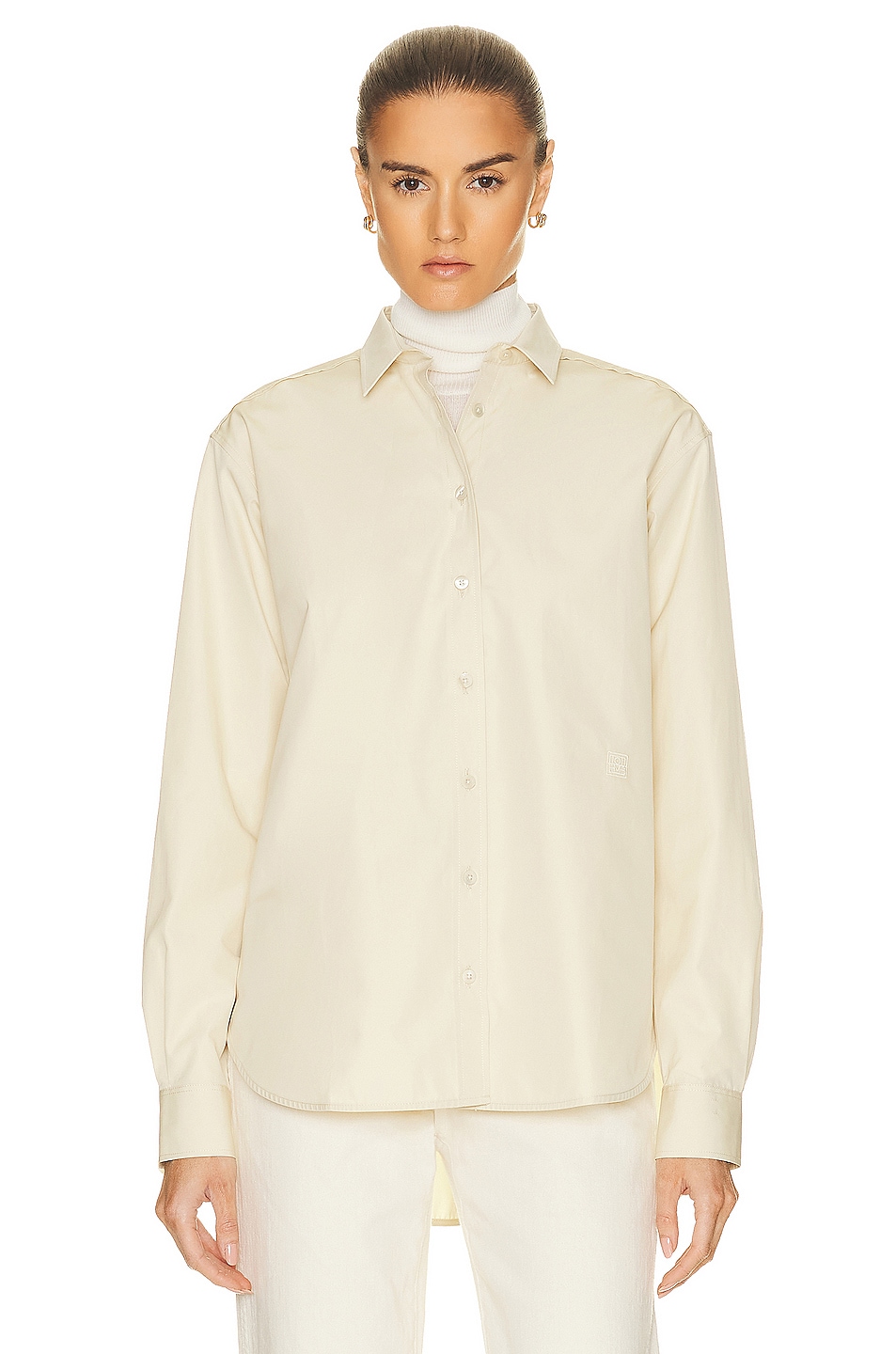 Image 1 of Toteme Signature Cotton Shirt in Light Hay