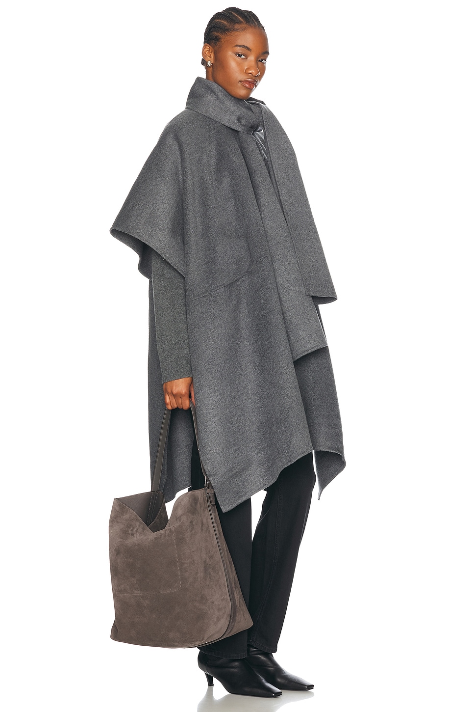 Totême Belted Tote Bag In Granite