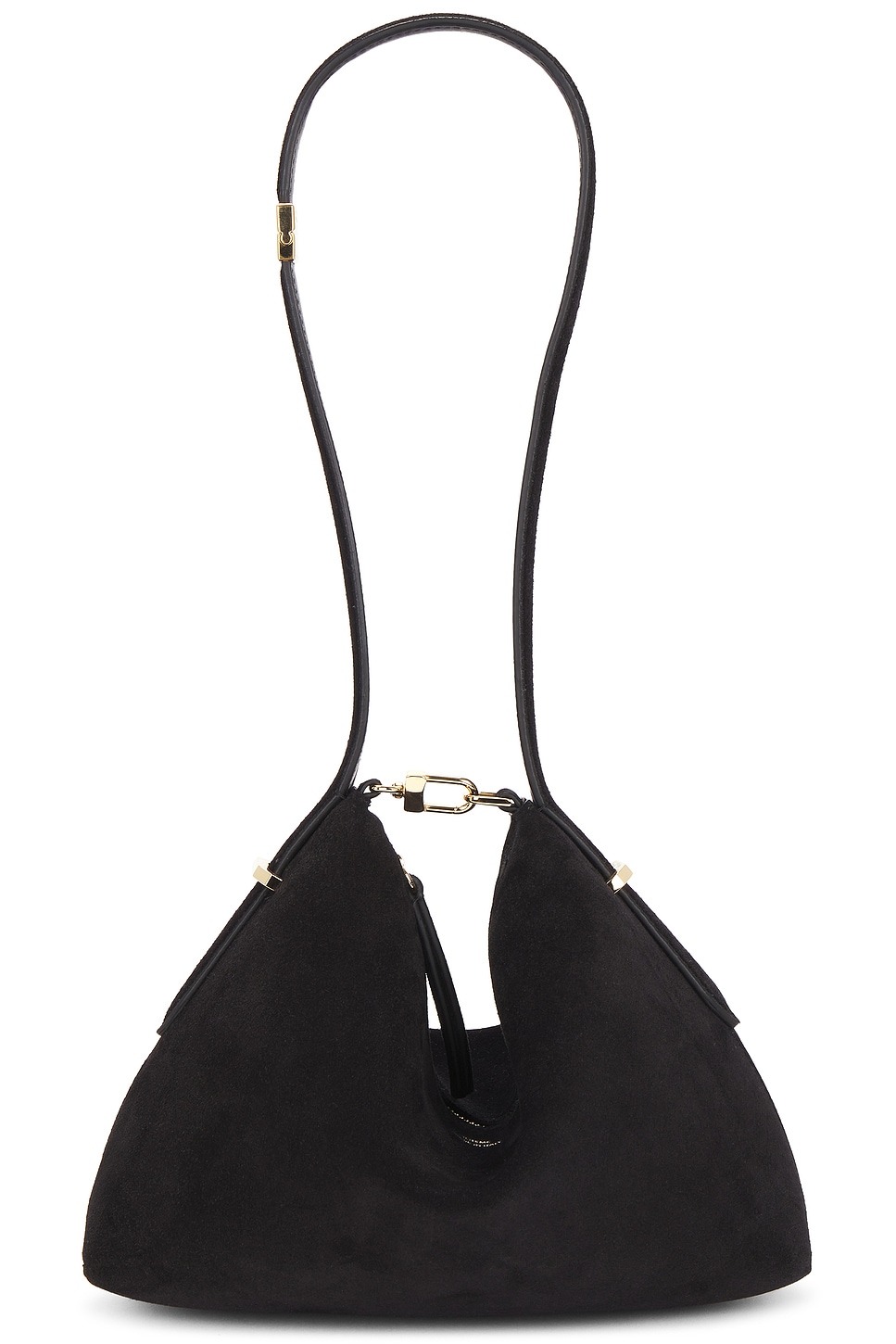 Totême Suede Scoop Wristlet Bag In Black