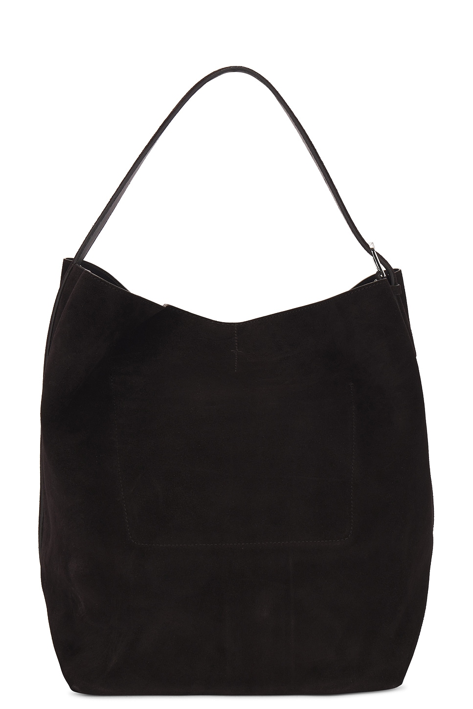 Totême Large Belted Suede Tote Bag In Espresso
