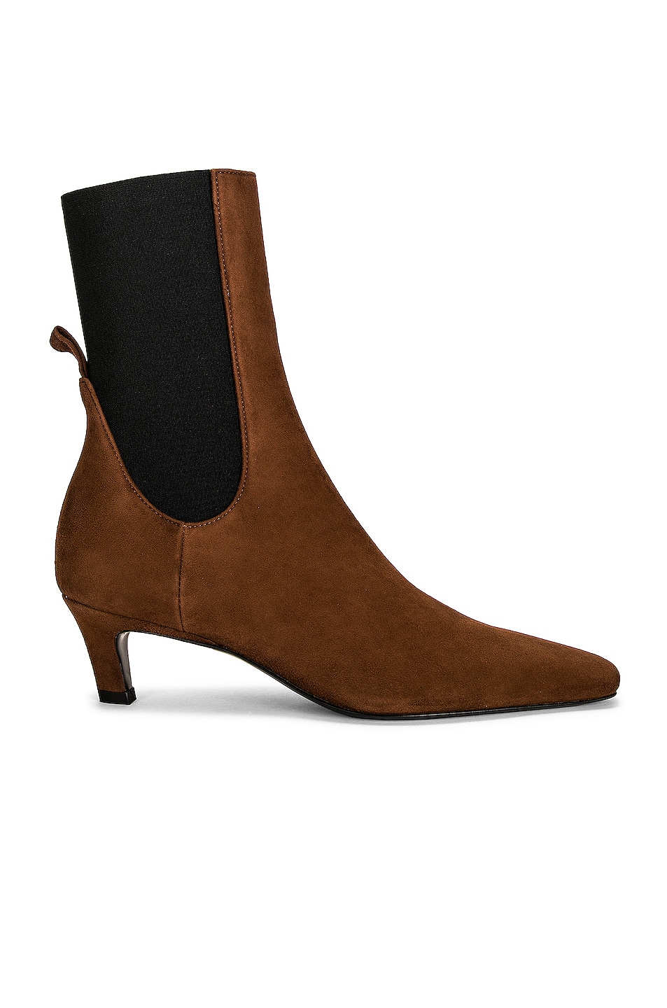 Image 1 of Toteme The Mid Heel Boot in Chocolate Brown