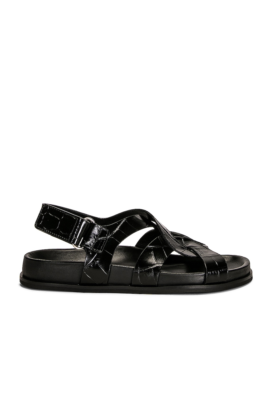 Image 1 of Toteme The Chunky Sandal in Black Croco