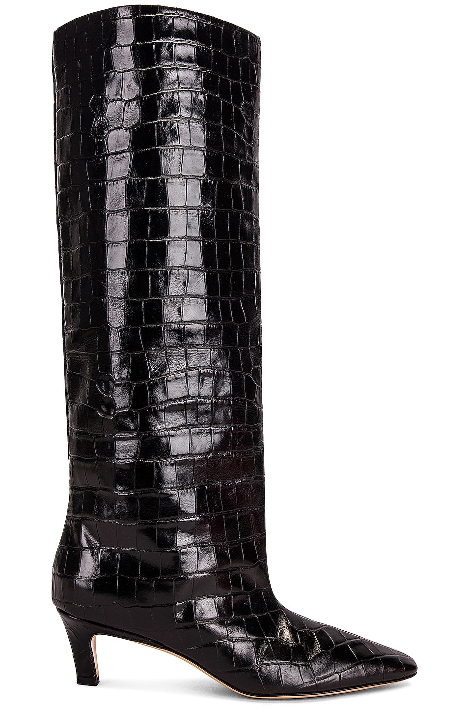 Image 1 of Toteme The Wide Shaft Boot in Black Croco