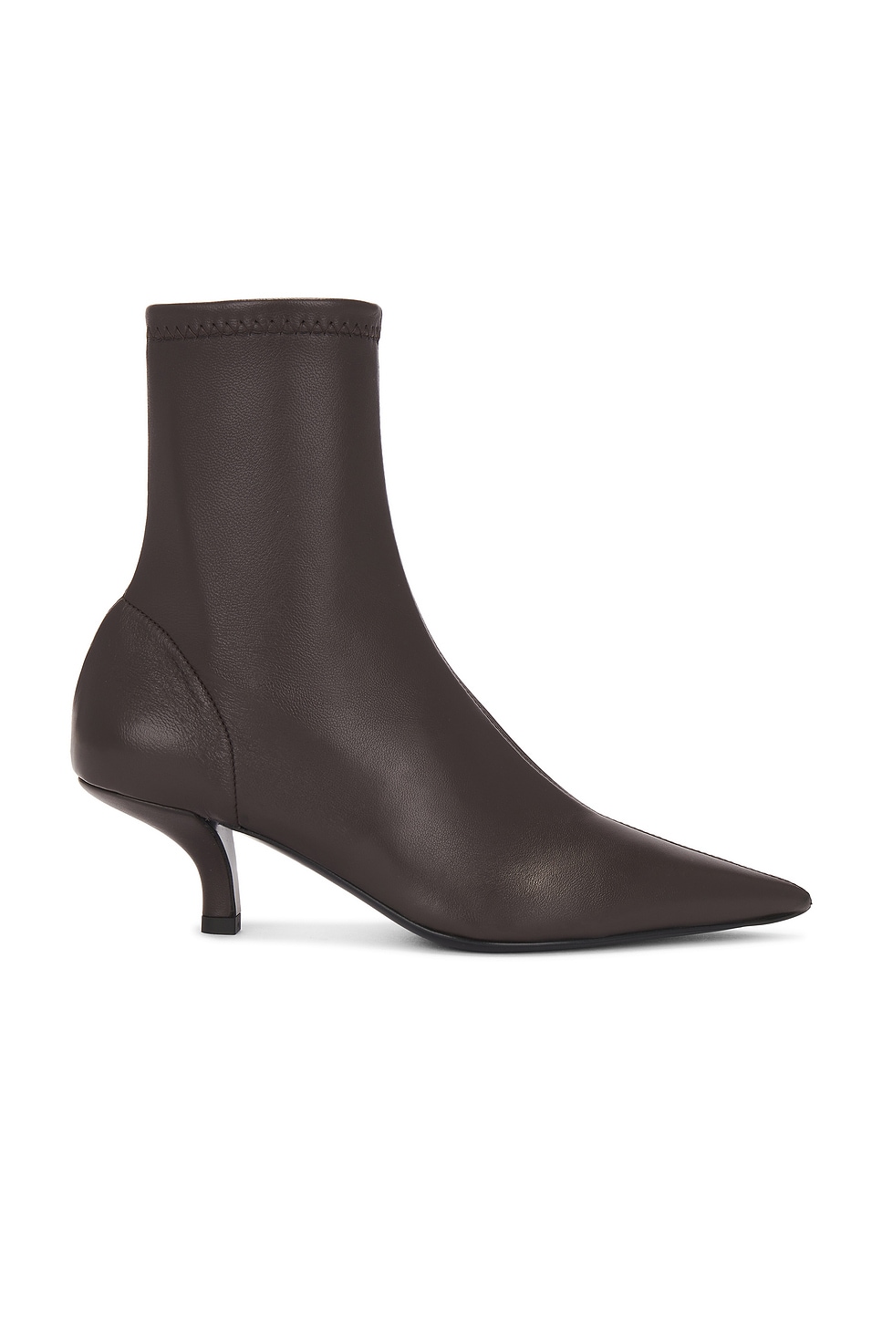 Shop Totême Heeled Sock Boot In Bark