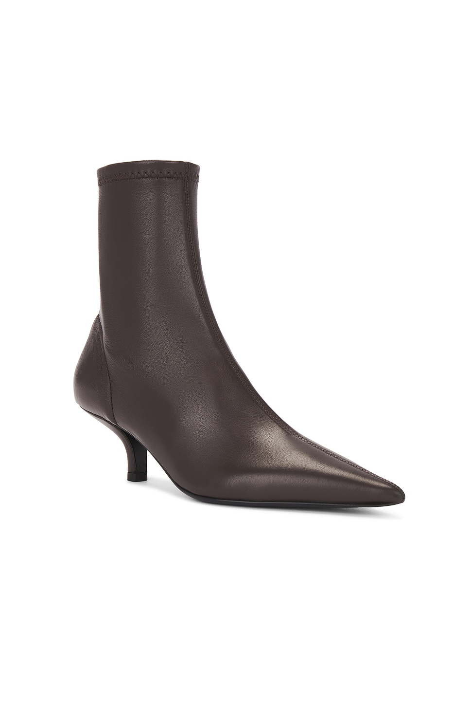 Shop Totême Heeled Sock Boot In Bark