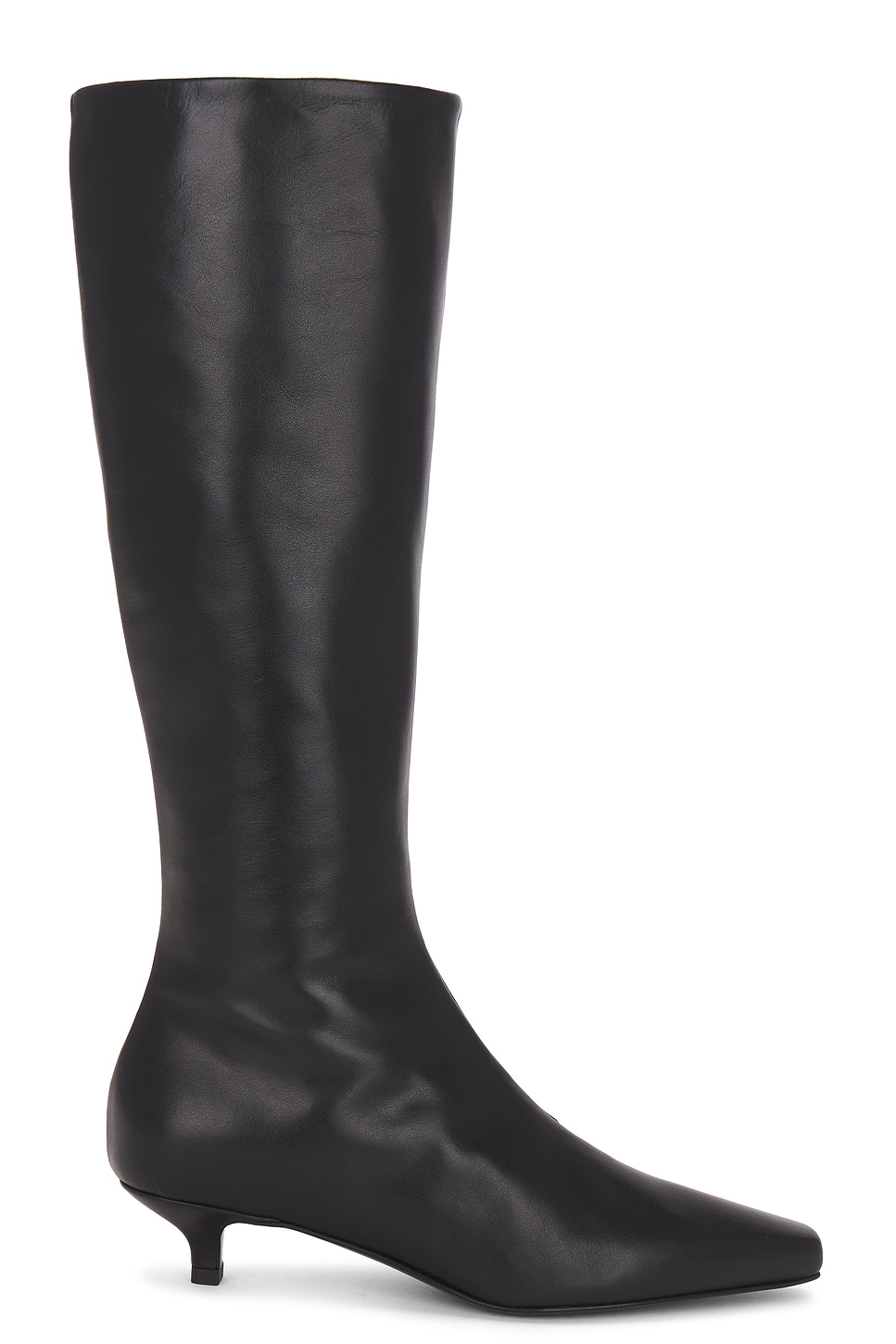 Shop Totême The Slim Knee High Boot In Black