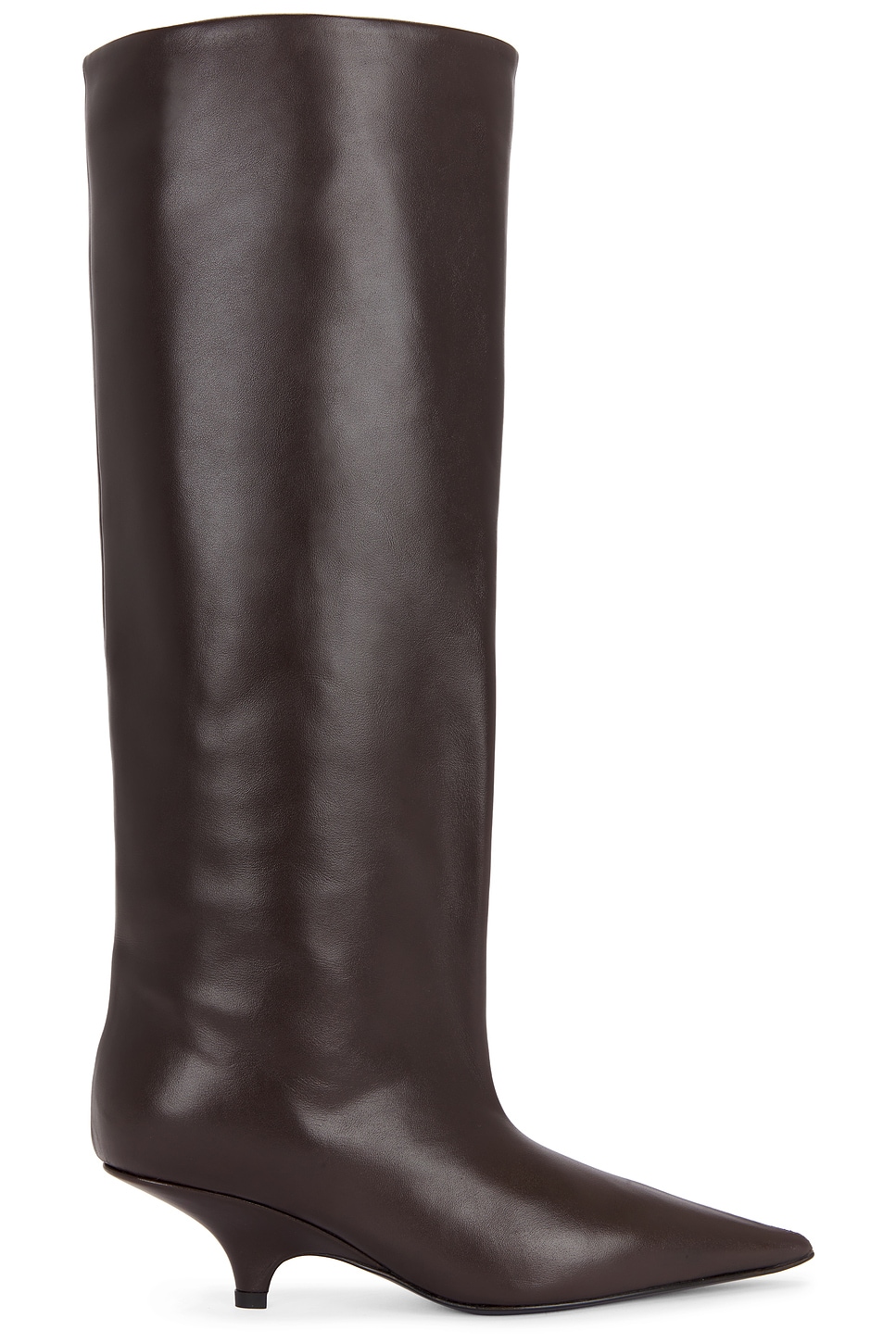 The Wedge Heel Boot in Chocolate