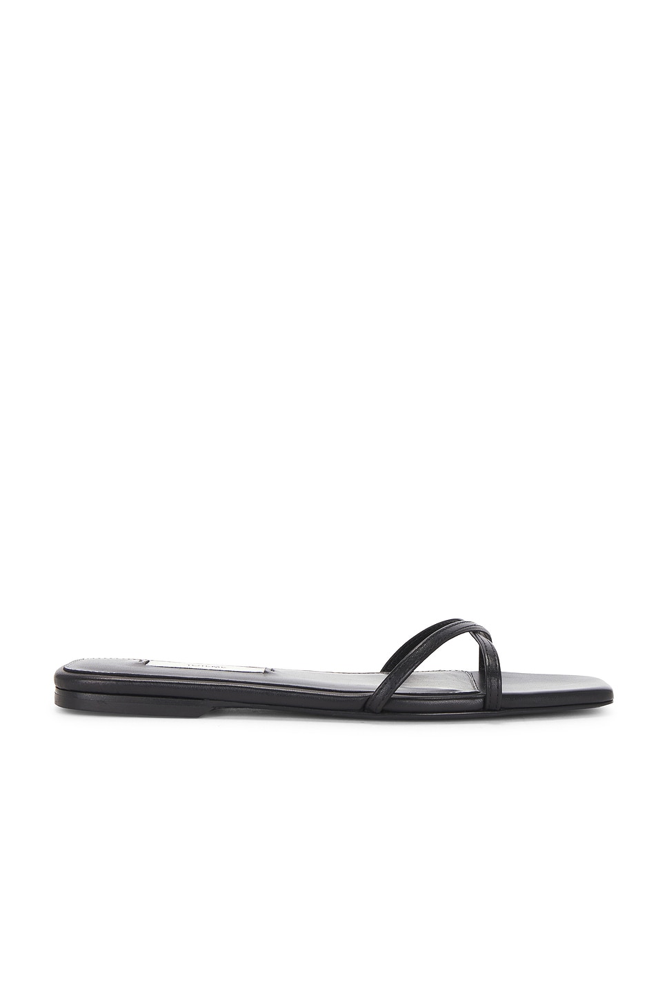 Totême Satin Crossover Slides Black