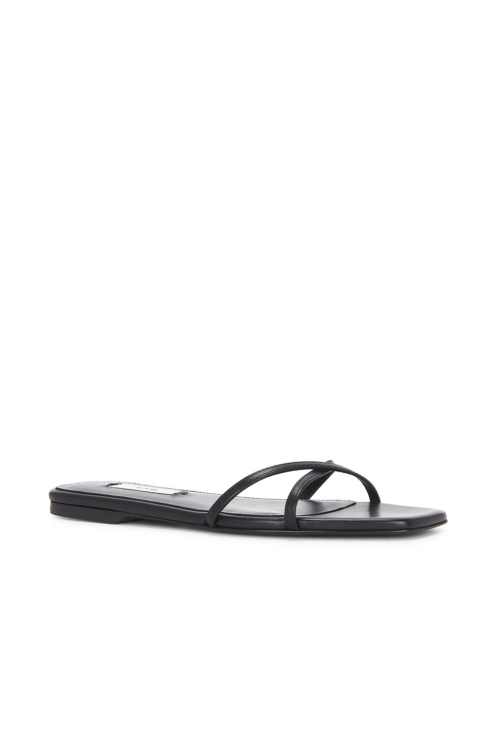 Totême Satin Crossover Slides Black