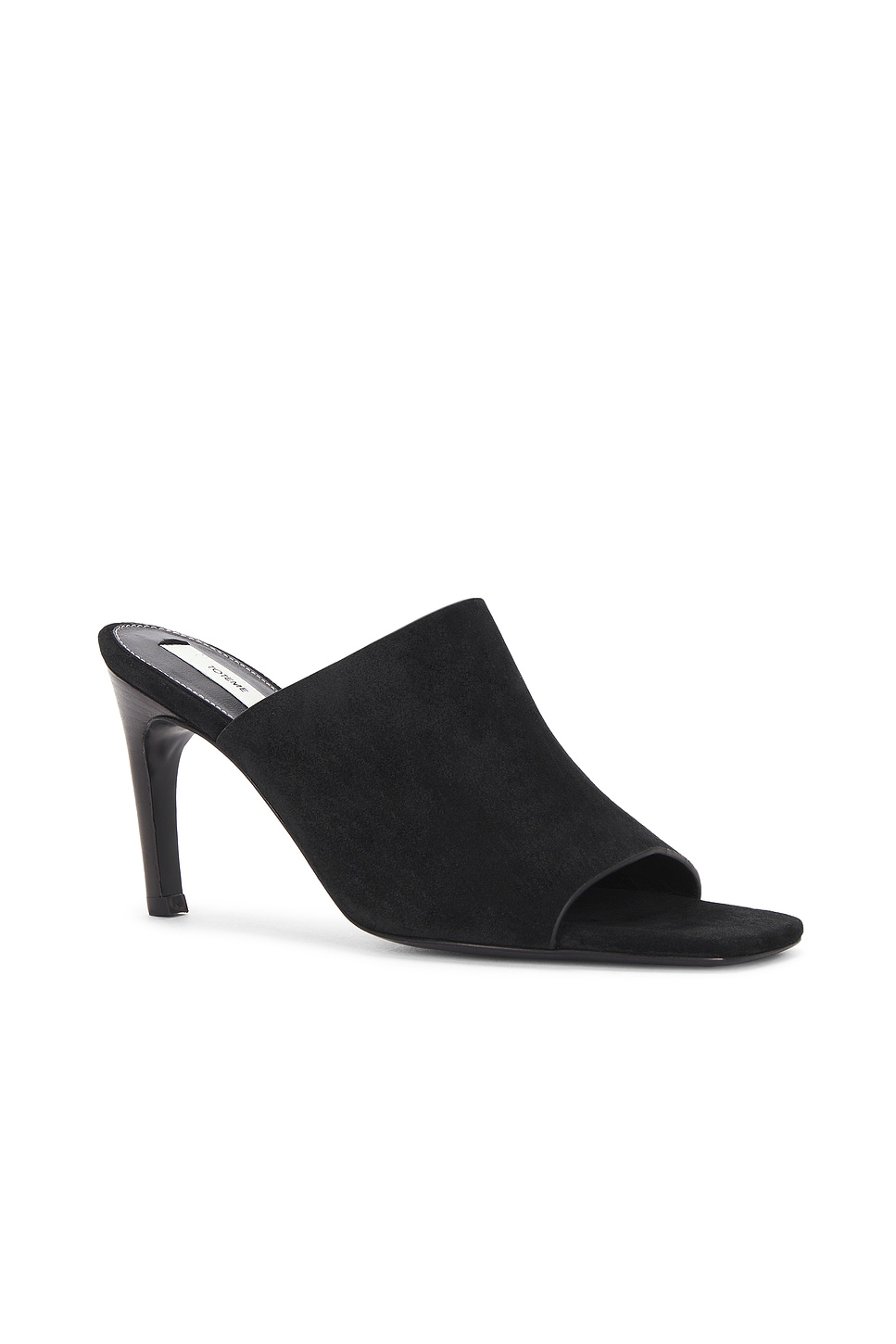 Shop Totême Velour Leather Bandeau Mule