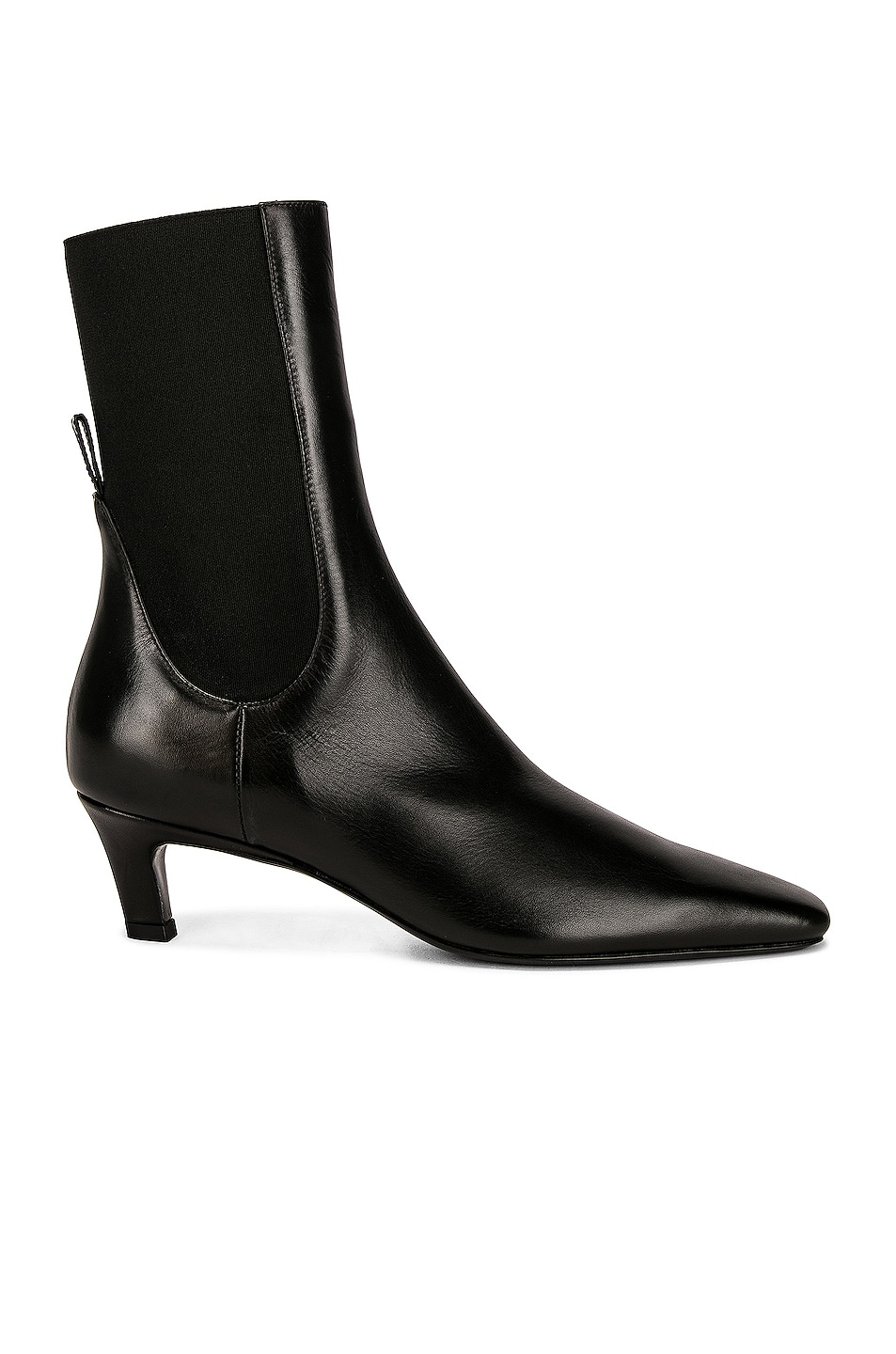 The Mid Heel Boot in Black