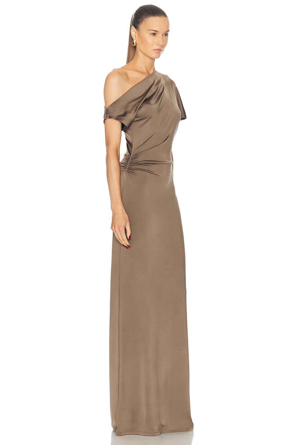 Shop Tove Inez Dress In Natural Brown