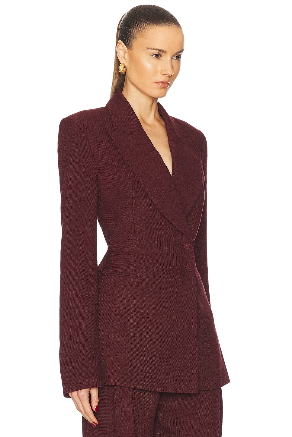 Shop Tove Yana Jacket In Burgundy