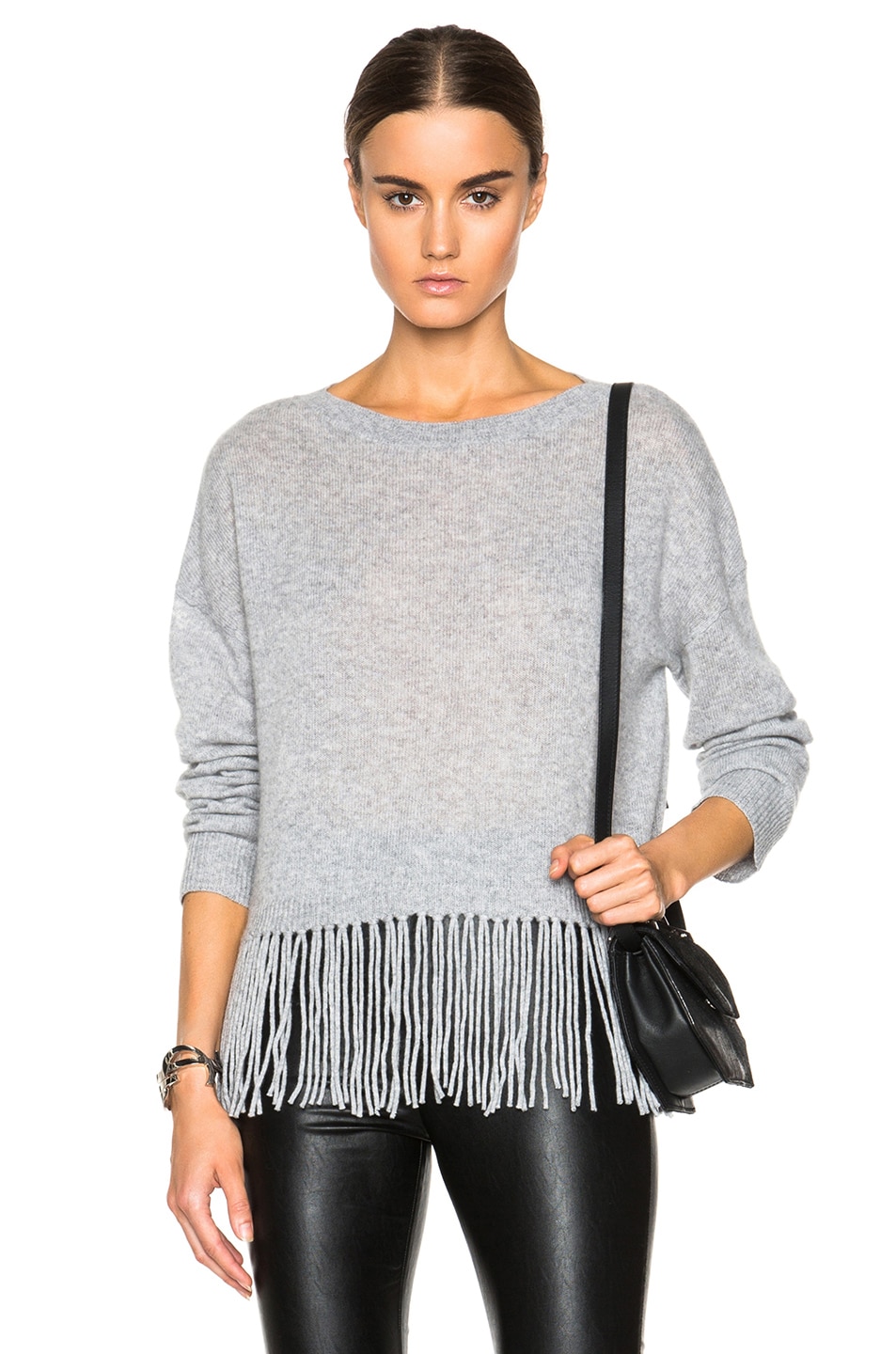 Image 1 of ThePerfext Greenpoint Fringe Sweater in Heather Grey