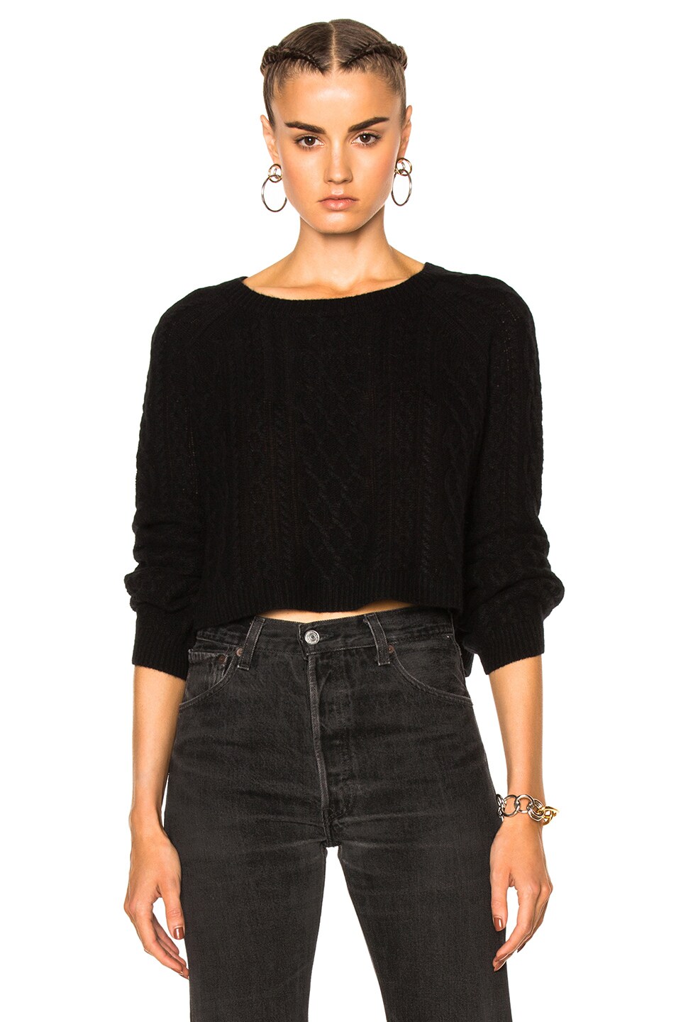 Image 1 of ThePerfext Ella Cable Top in Black