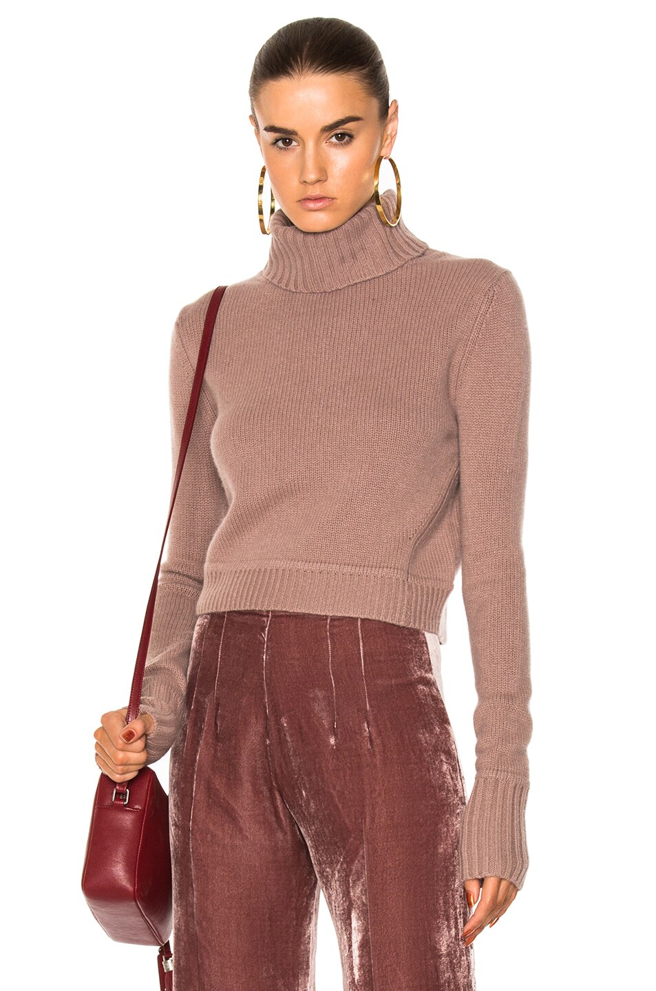Image 1 of ThePerfext Grace Turtleneck Sweater in Rose