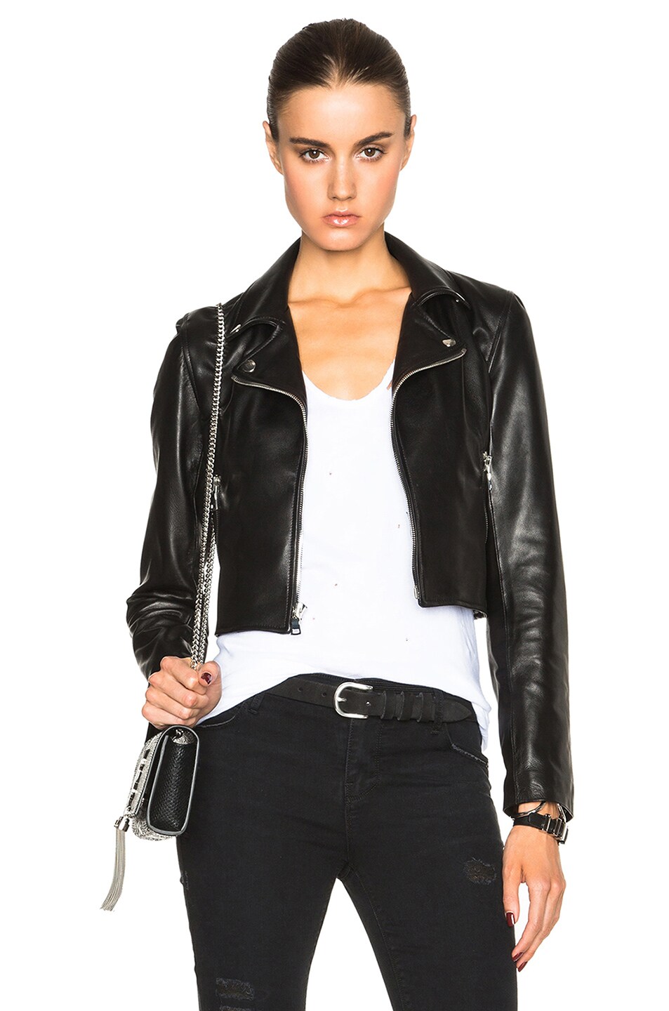 Image 1 of ThePerfext Brooklyn Leather Jacket in Black