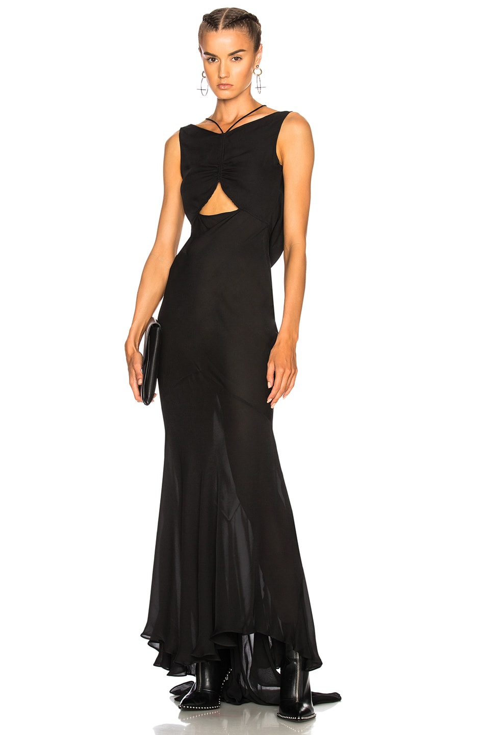 Image 1 of TRE by Natalie Ratabesi Bias Cut Gown in Black