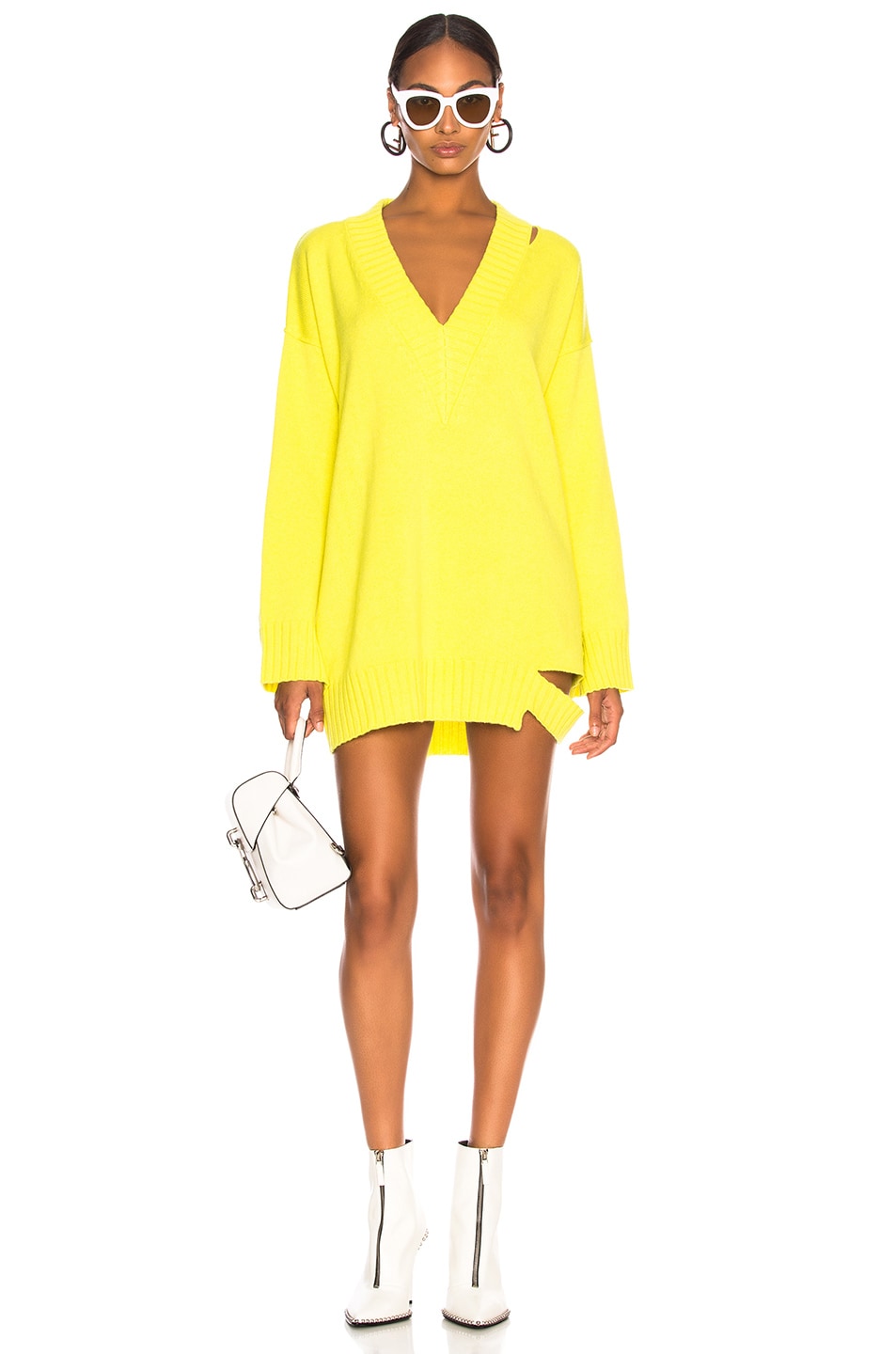 Image 1 of TRE by Natalie Ratabesi Kirsten Sweater in Acid Yellow