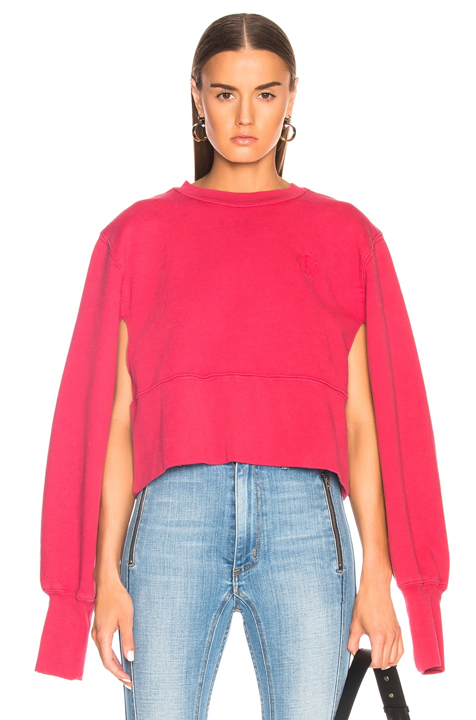 Image 1 of TRE by Natalie Ratabesi Editor Crew Sweatshirt in Faded Red