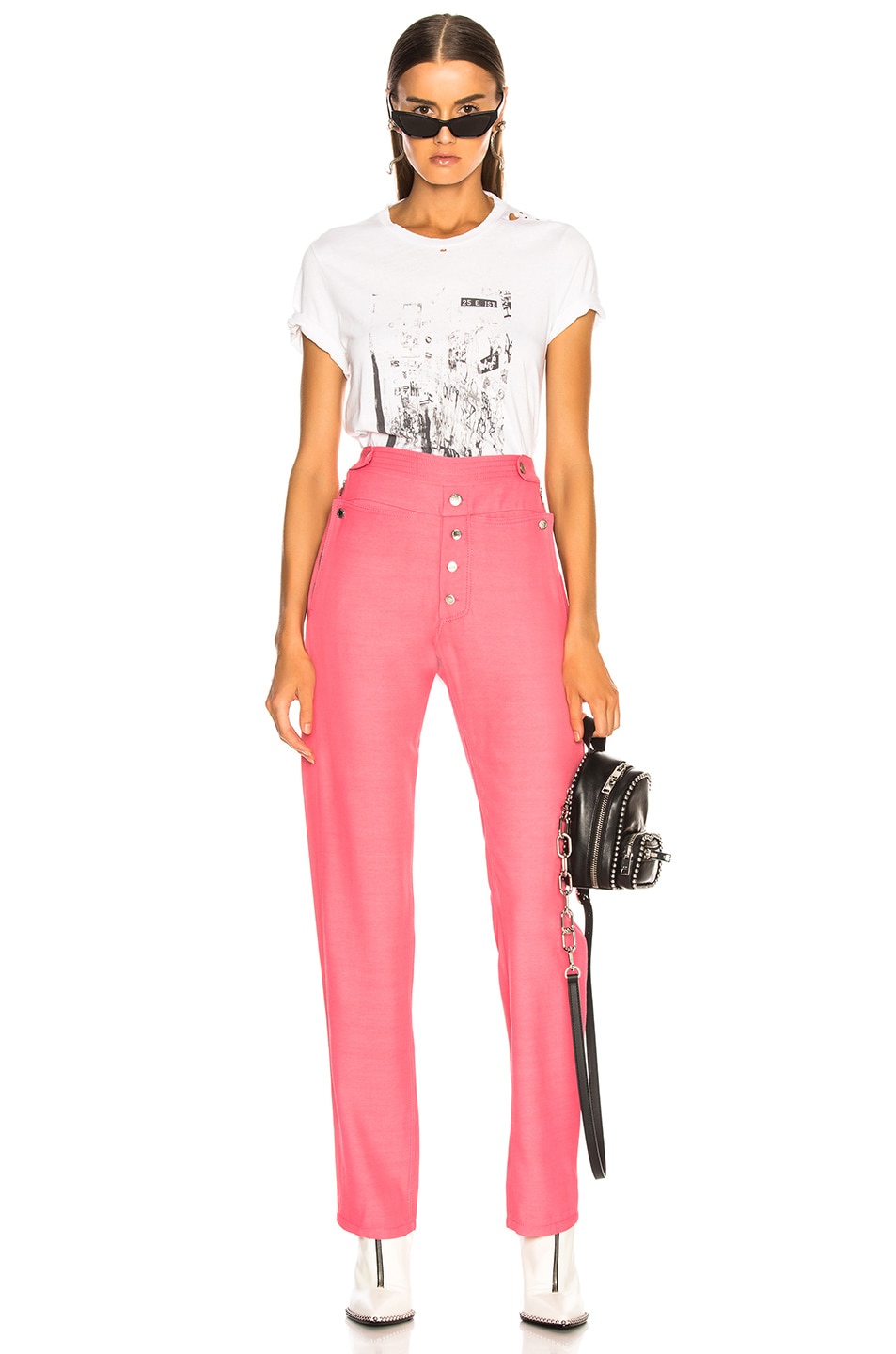 TRE by Natalie Ratabesi Wide Leg Charlotte Pant in Pink Candy | FWRD