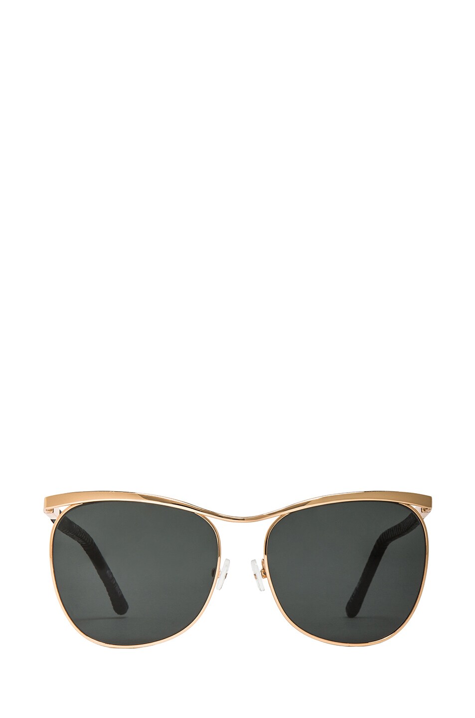 Image 1 of The Row Aviator Sunglasses in Gold & Black