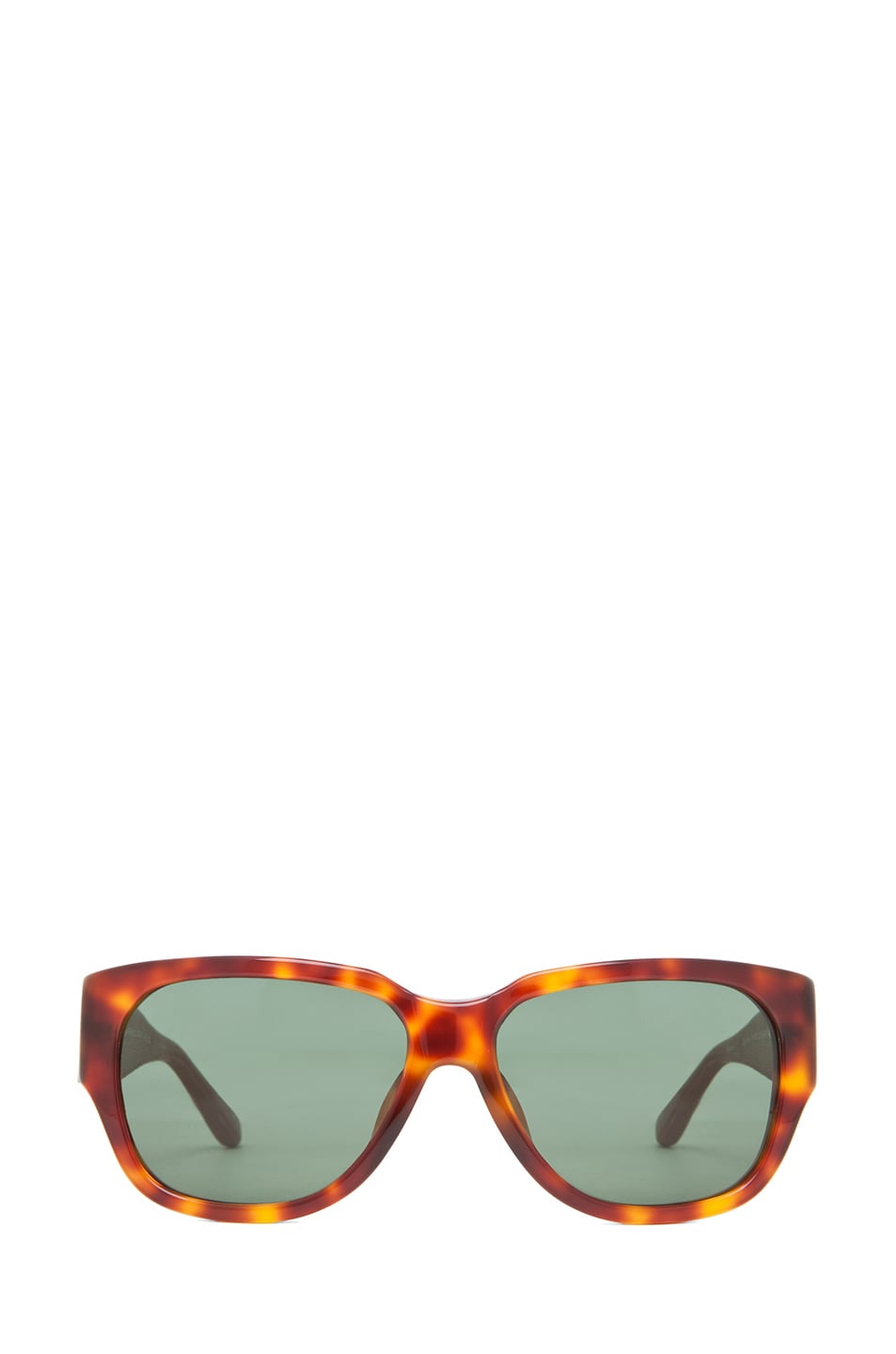 Image 1 of The Row Rectangular D-Frame Sunglasses in Tortoise & Brown