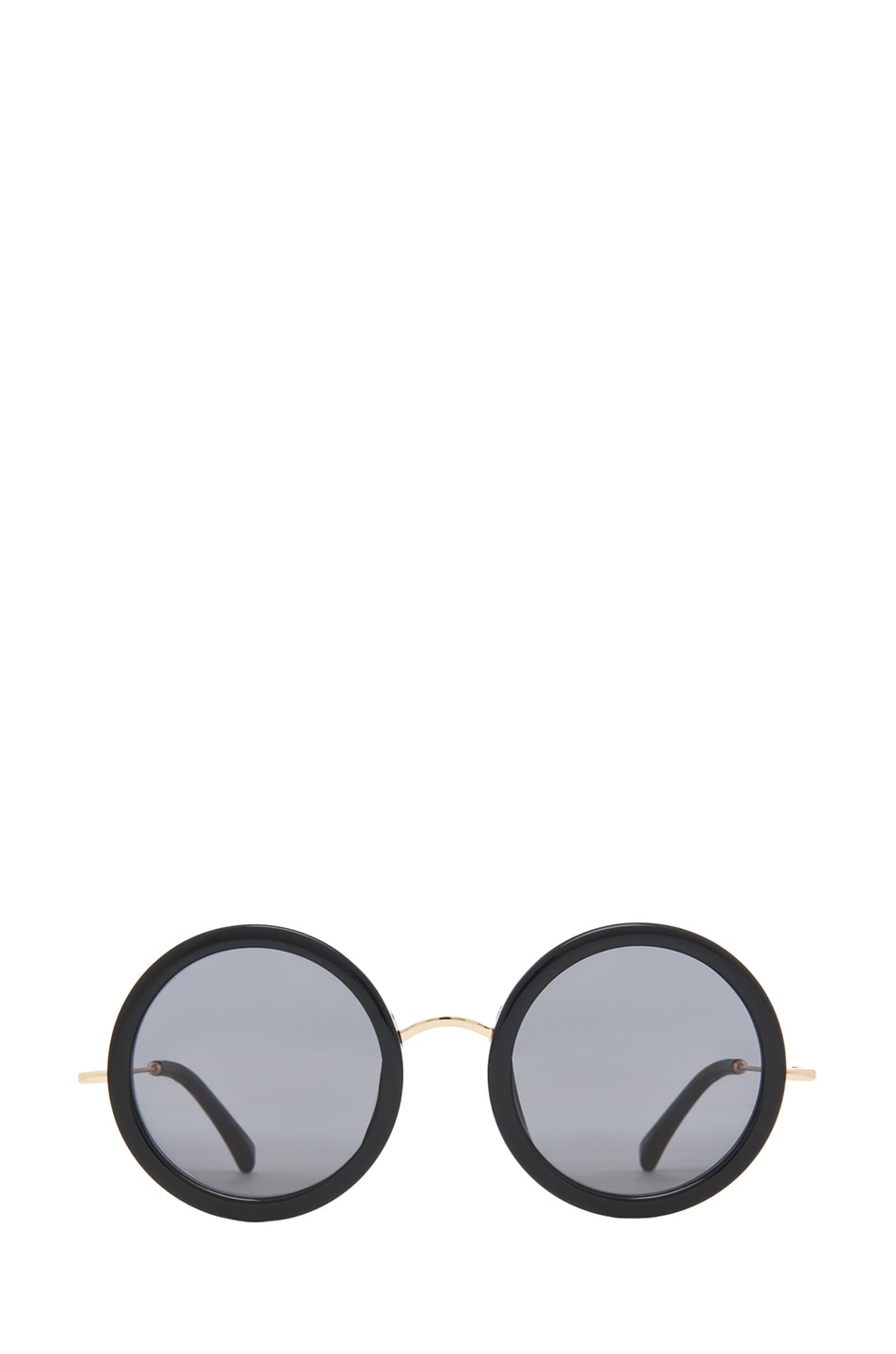 Image 1 of The Row Circle Sunglasses in Black