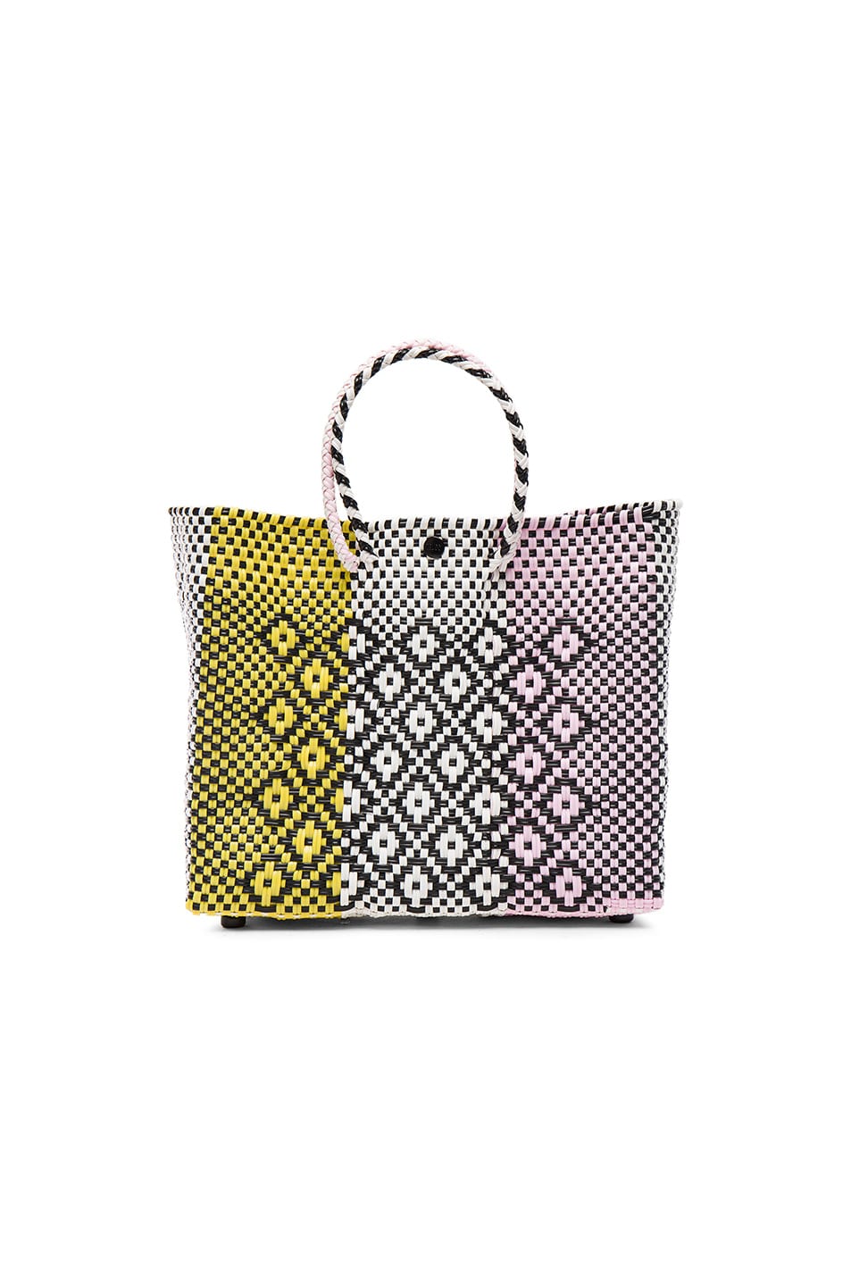 Image 1 of Truss Small Triptych Crossbody Bag in Pink & Yellow