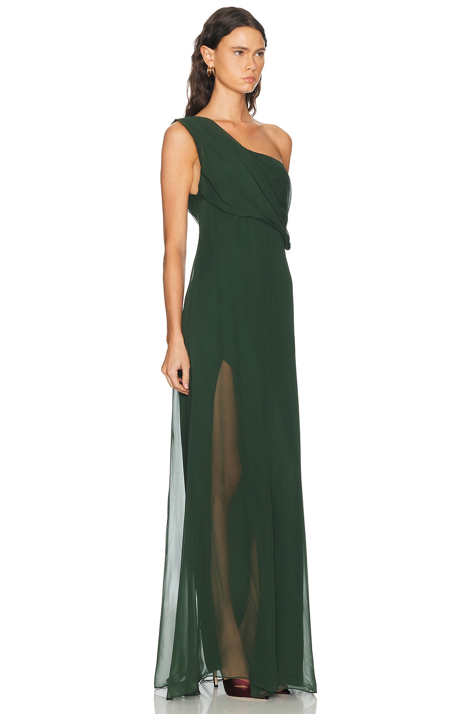 Chiffon Tie Draped Gown