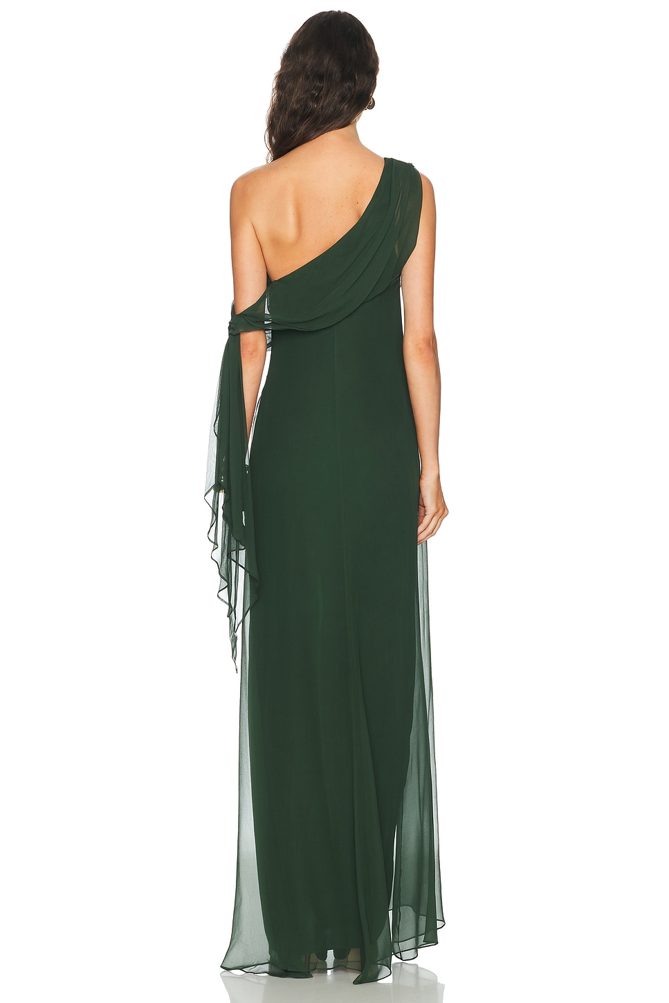 Chiffon Tie Draped Gown