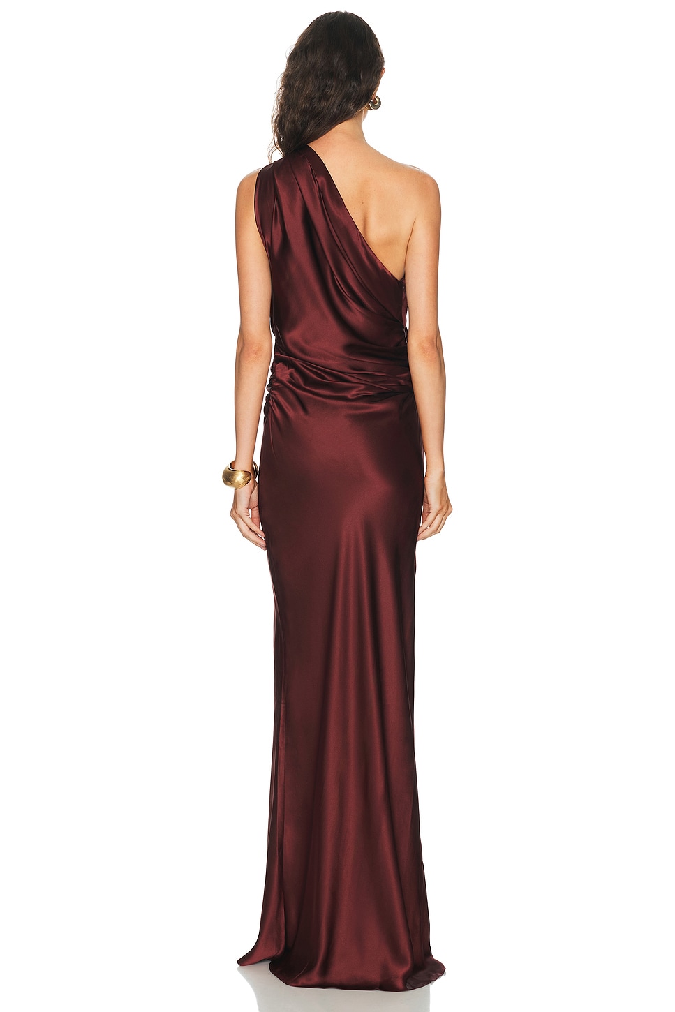 Draped One Shoulder Gown