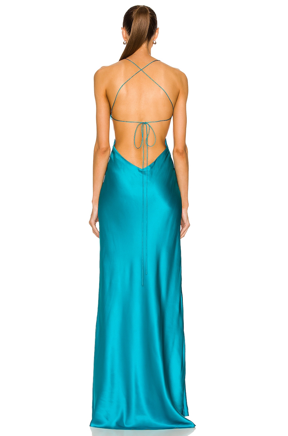 The Sei Cut Out Bias Gown in Aqua | FWRD