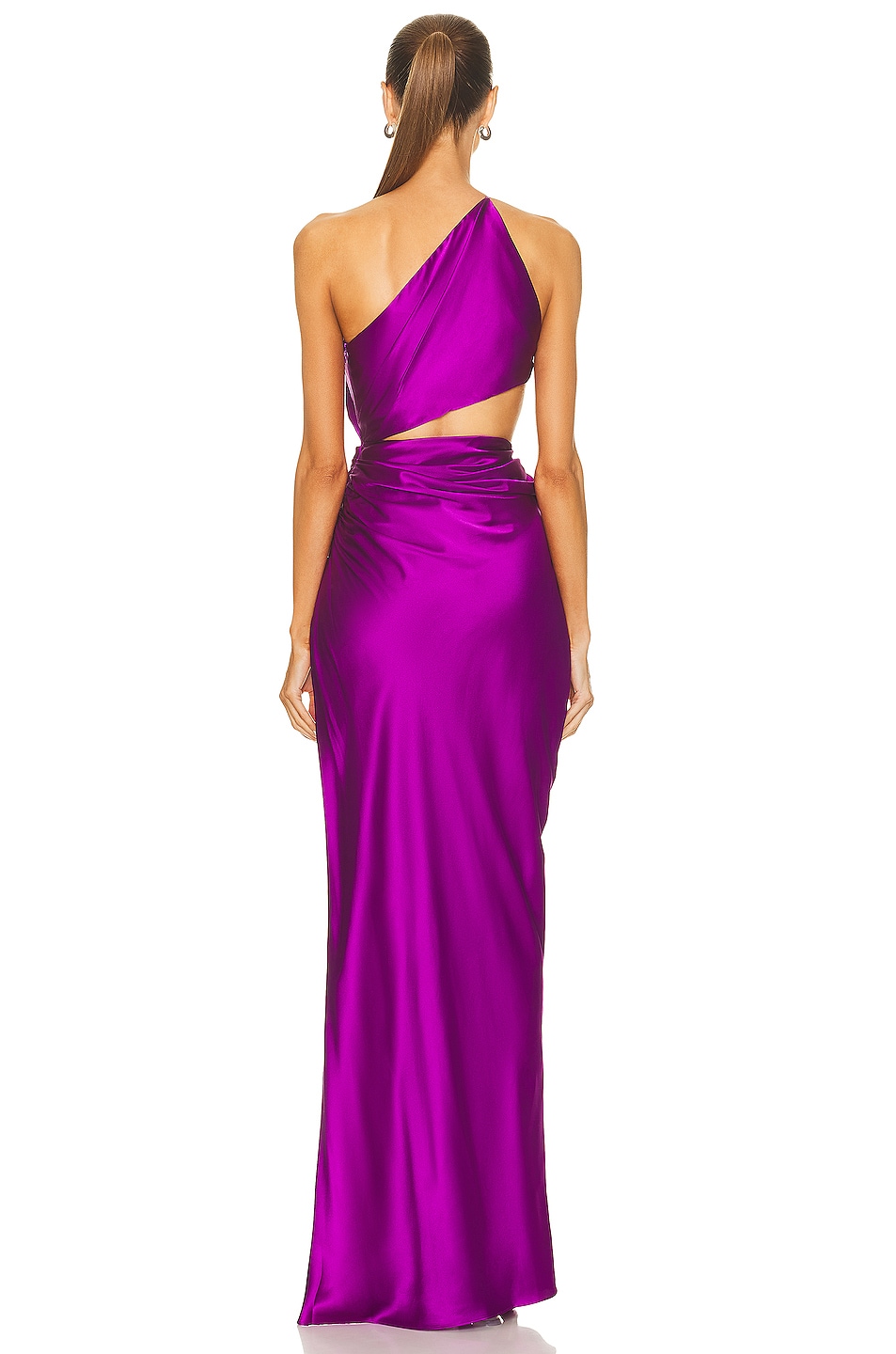 The Sei for FWRD One Shoulder Cut Out Gown in Acai | FWRD