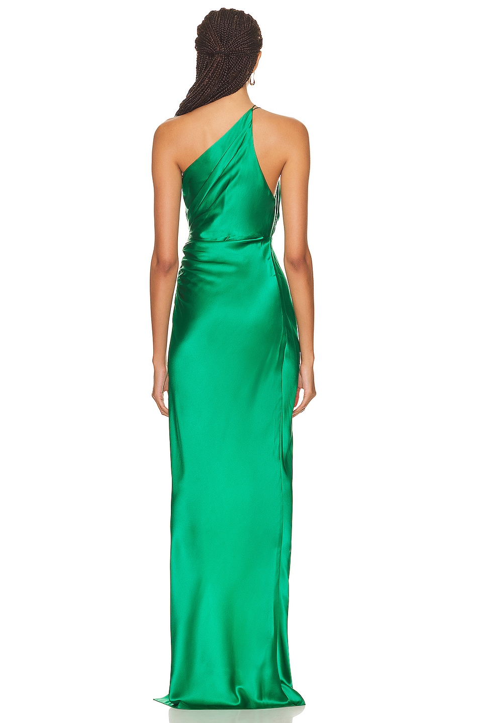 The Sei Asymmetrical Plunge Gown in Emerald | FWRD