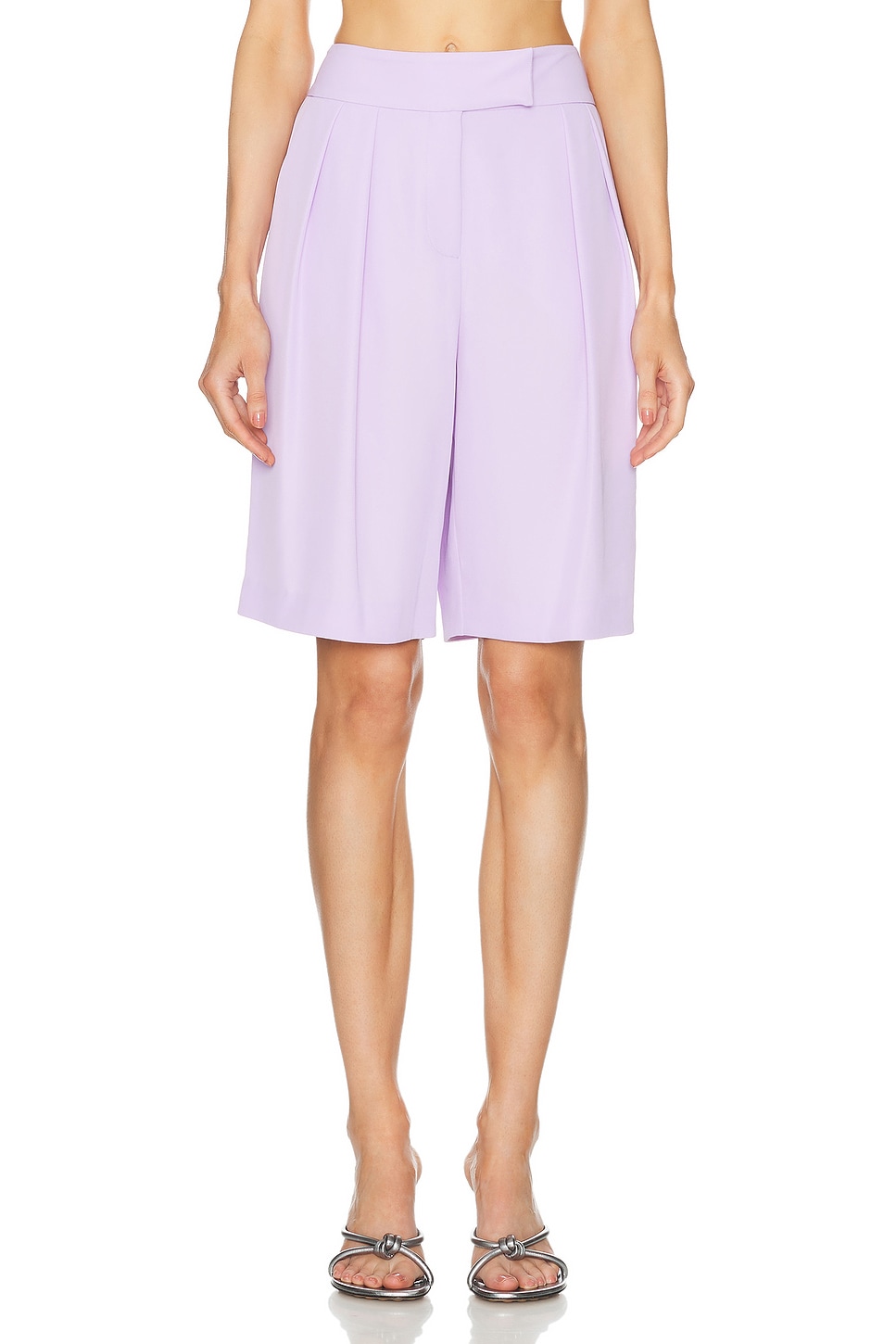 Image 1 of The Sei Double Pleat Short in Icy Lilac