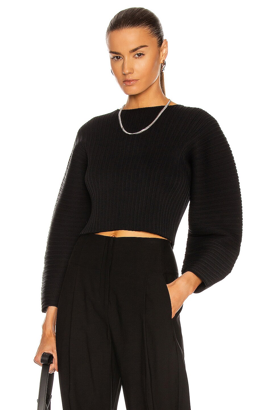 Image 1 of The Sei Rib Pullover Sweater in Black